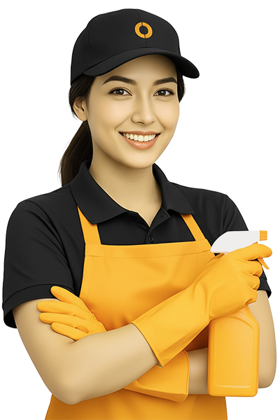 holding spray bottle