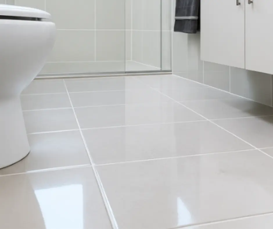 Clean and refreshed bathroom tiles and grout after professional cleaning in Melbourne